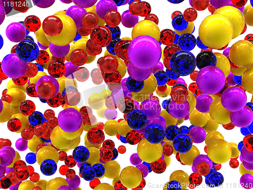 Image of Abstract colorful balls isolated on white 