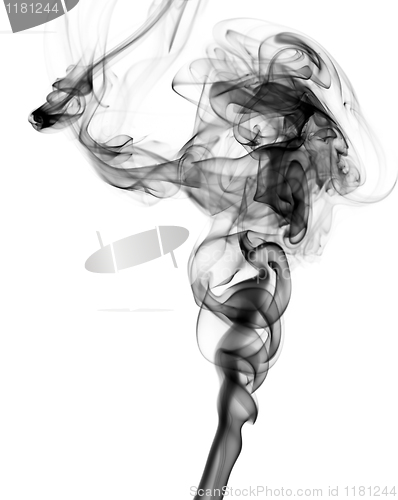 Image of Black Abstract smoke pattern on white