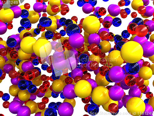 Image of Abstract colorful spheres isolated 