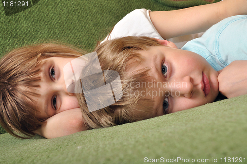 Image of tired kids