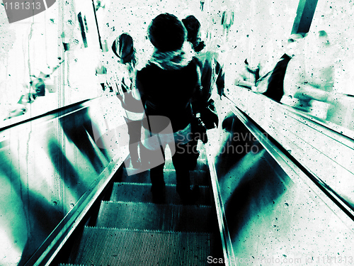 Image of Grunge escalator