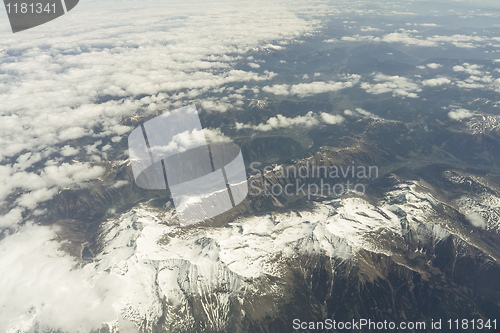 Image of flight over Alps