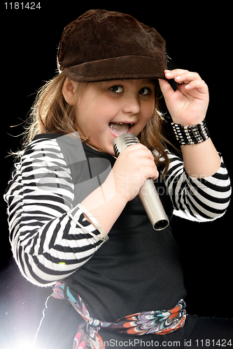 Image of Little Girl Singing 