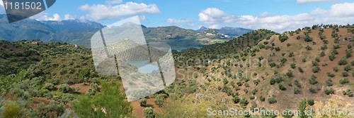 Image of Small lake among Mediterranean mountains