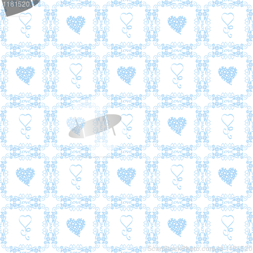 Image of Seamless pattern of hearts