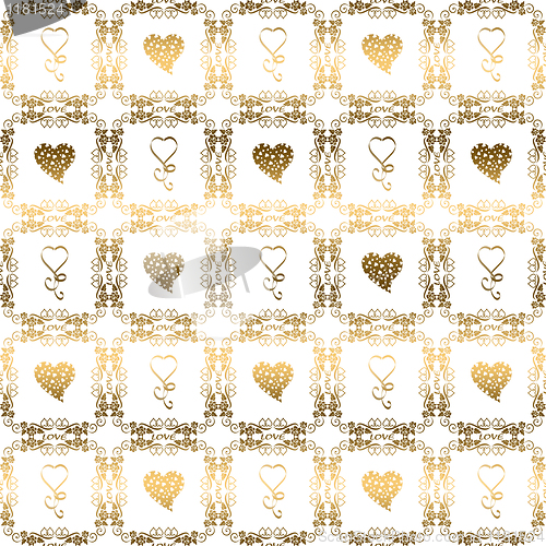 Image of Seamless pattern of hearts