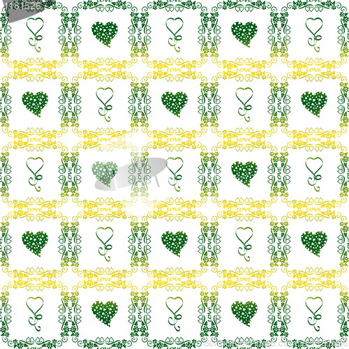 Image of Seamless pattern of hearts