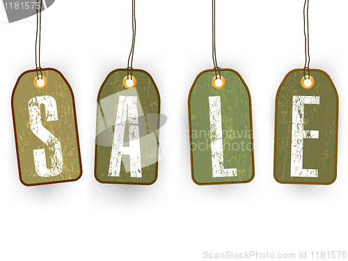 Image of Grunge Paper sale tags. EPS 8