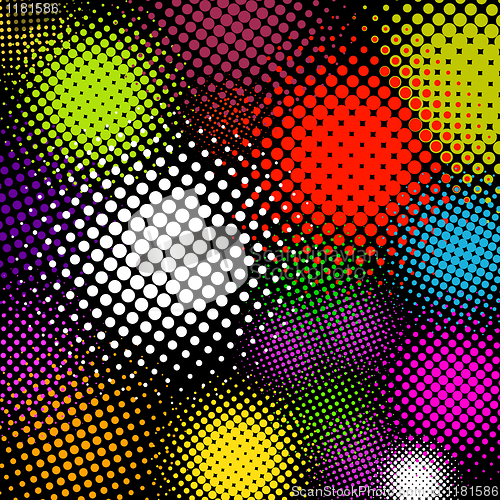 Image of Vector halftone multicolor background. EPS 8