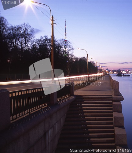 Image of Night embankment