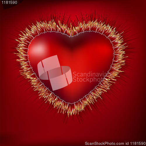 Image of Abstract Heart with EKG. EPS 8