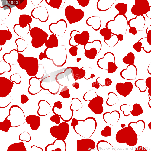 Image of Seamless background with heart. EPS 8