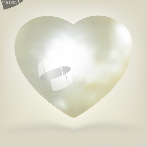 Image of Vector Silver Heart. EPS 8