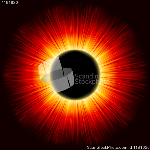 Image of Solar eclipse shine light. EPS 8