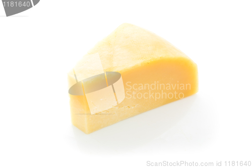 Image of piece of cheese isolated on a white