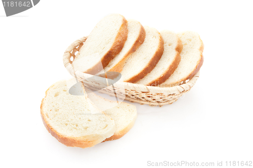 Image of A toasted bread slices for breakfast isolated