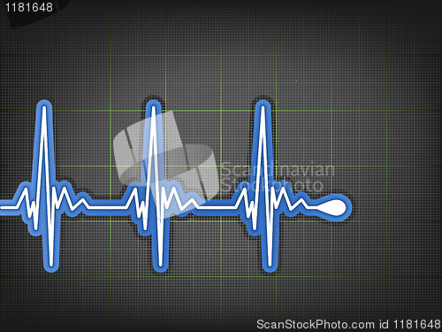 Image of ECG Electrocardiogram monitor. EPS 8