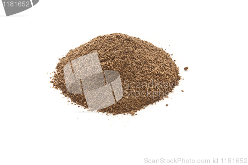 Image of Ground black pepper. isolated on white