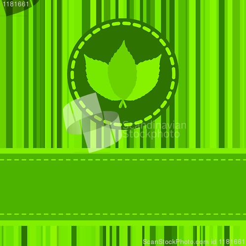 Image of Spring striped fresh card. EPS 8