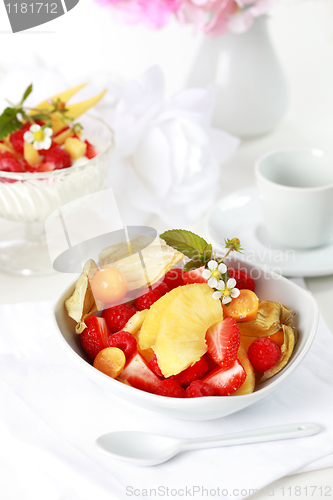 Image of Natural yogurt with fresh fruits