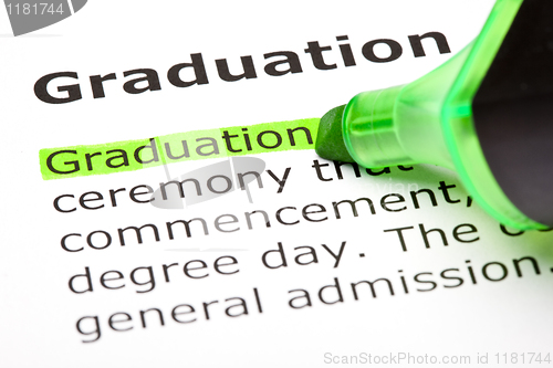 Image of 'Graduation' highlighted in green