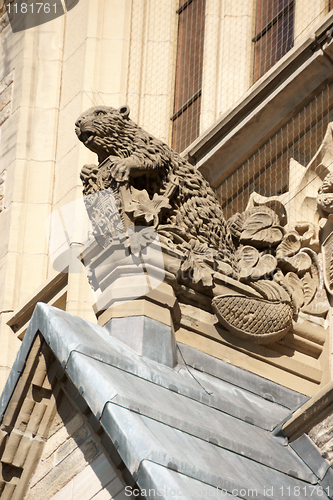 Image of Beaver sculpture at Canadian Parliament