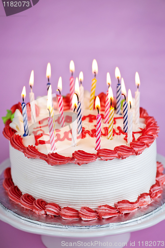 Image of Birthday cake with candles