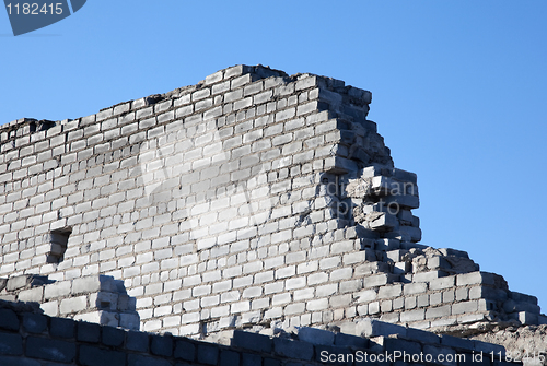 Image of Broken brick wall. Fragment