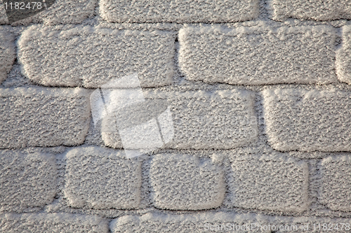 Image of frozen masonry