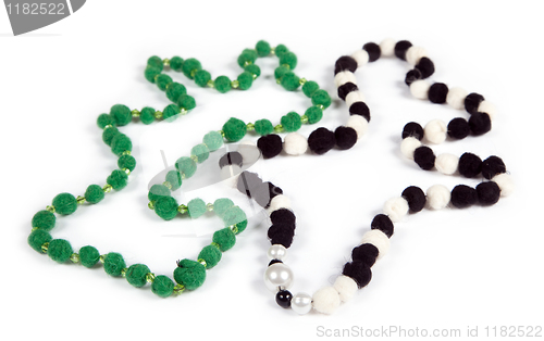 Image of Beads of woolen balls