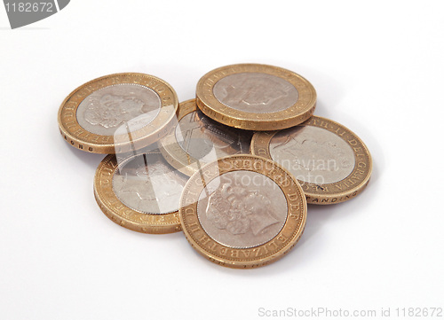 Image of British, UK, two pound coins