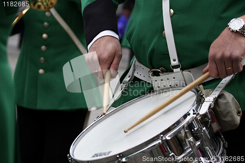 Image of drums and marching