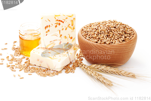 Image of wheat and honey soap