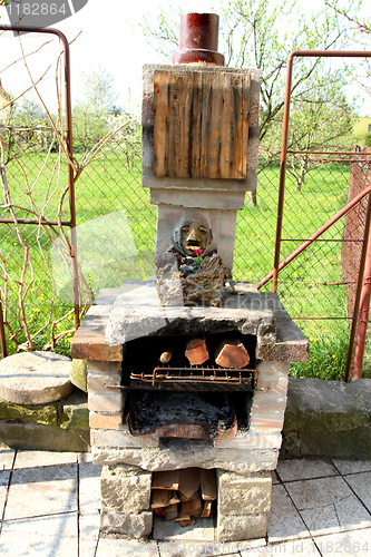 Image of outdoor fireplace