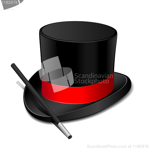 Image of Magic hat with magic wand 