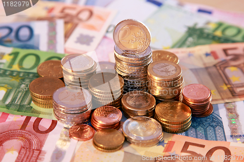 Image of Euro coins and notes