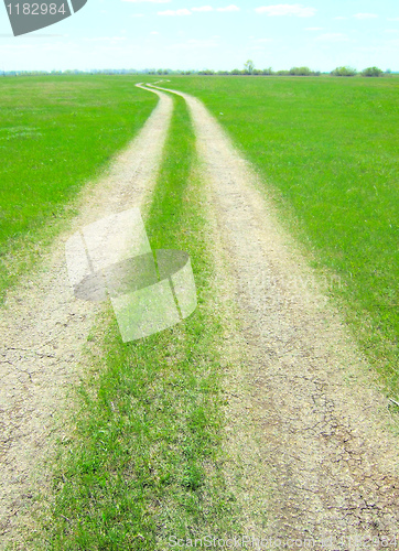 Image of road in field