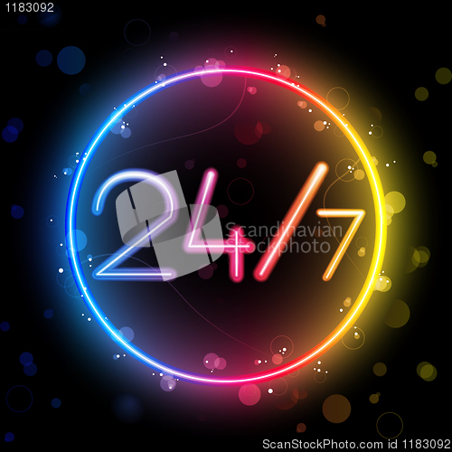 Image of Neon 24/7 Rainbow Circle