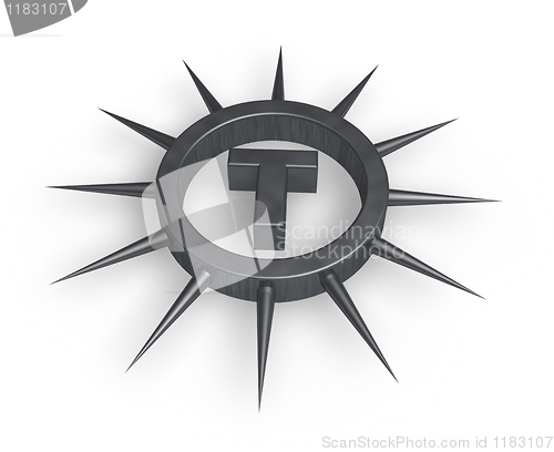 Image of spiky letter t