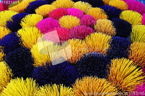 Image of Colorful joss sticks in Vietnam