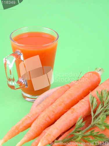 Image of natural carrot juice