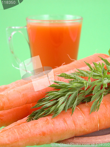 Image of natural carrot juice