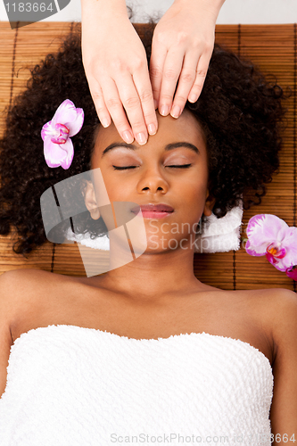 Image of Facial massage in beauty spa