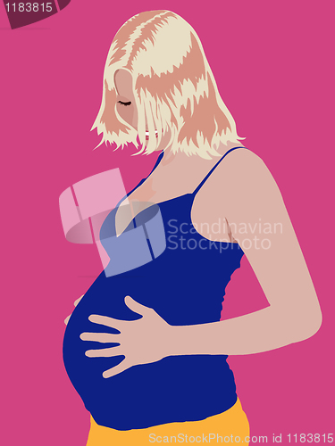 Image of Illustration of the pregnant woman