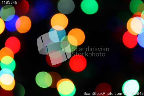 Image of blurred color lights