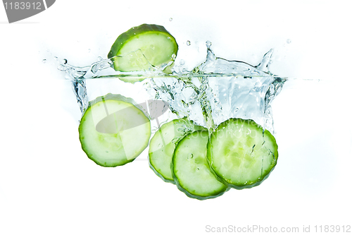 Image of cucumber in water