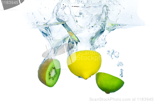 Image of citrus fruit splashing