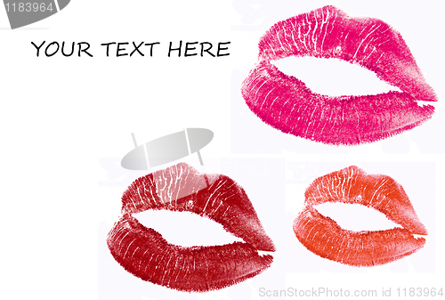 Image of red lips print
