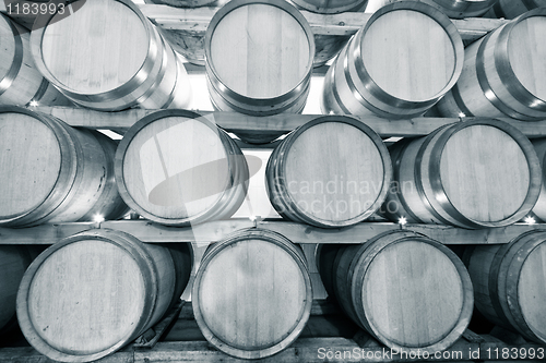 Image of wine barrels