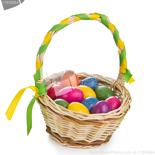 Image of easter eggs in basket